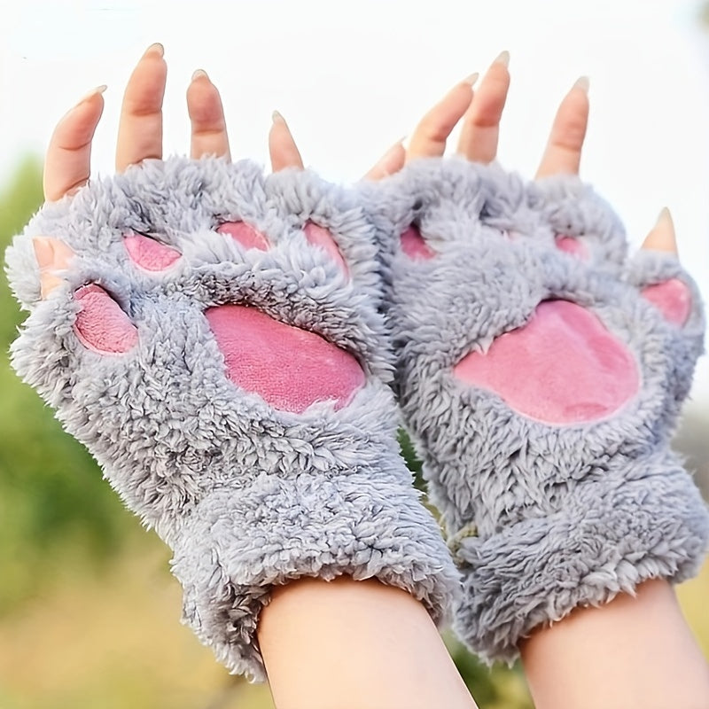 Fuzzy Paw Gloves