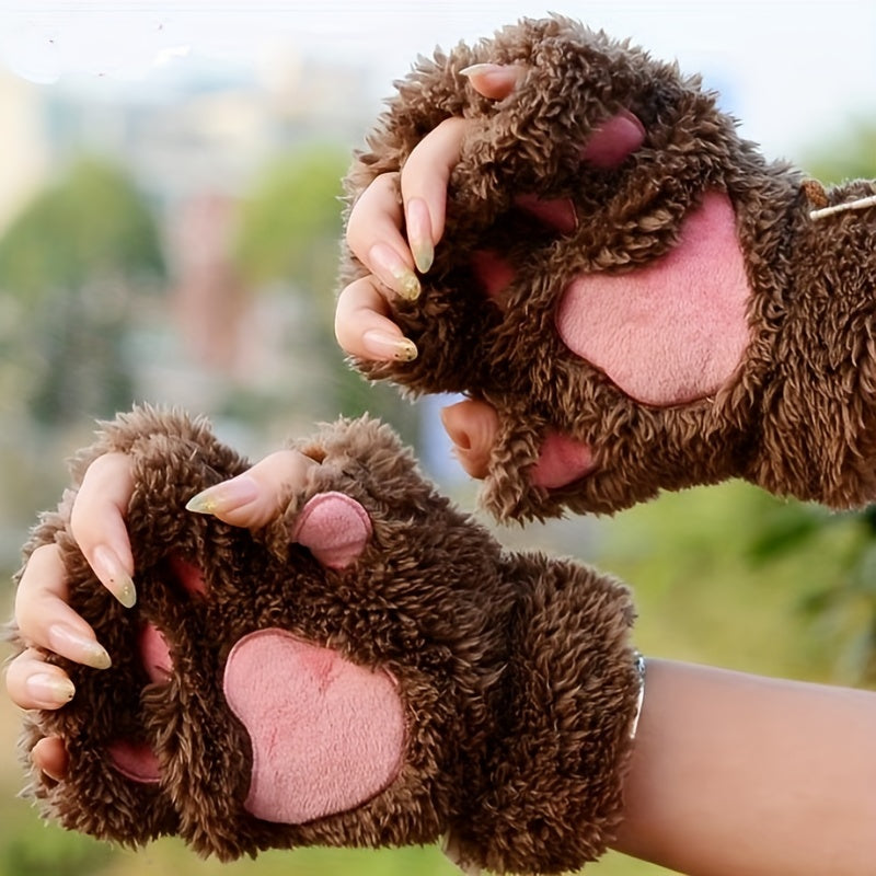 Fuzzy Paw Gloves